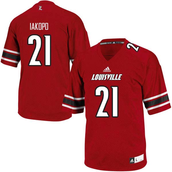 Men Louisville Cardinals #21 London Iakopo College Football Jerseys Sale-Red - Click Image to Close